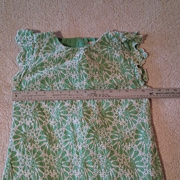 LOFT Green and White Lace Summer Vacation Midi Dress 8p - Picture 4 of 6